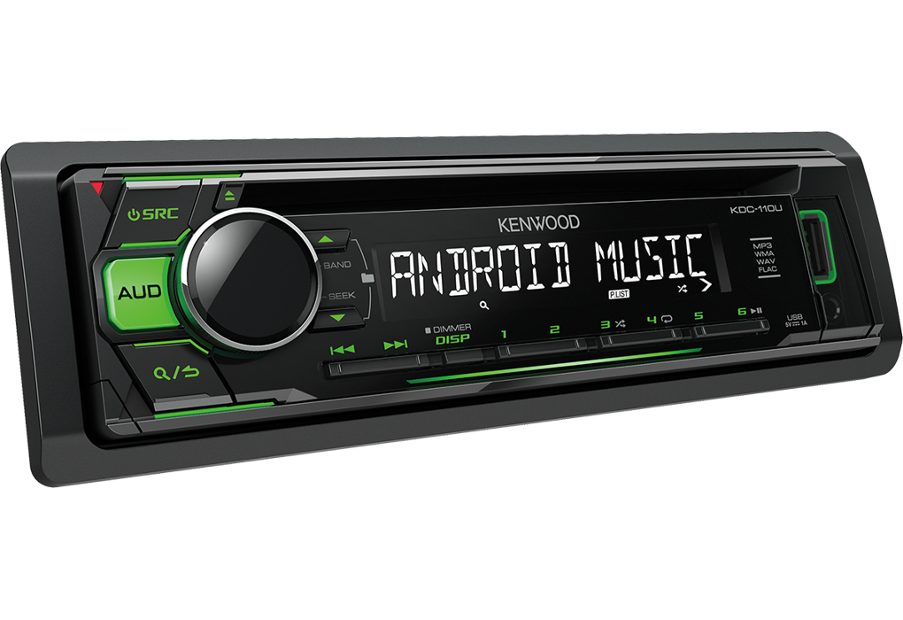 Kenwood KDC-110UG car media receiver Black, Green – image 2