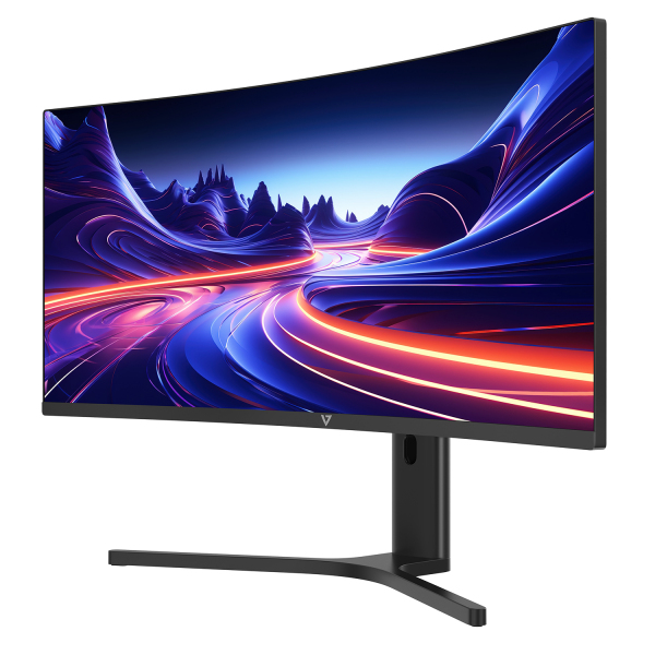 V7 Monitor curvo visibile da 34" L340WQ-HAS di - WQHD - 3440 x 1440 - Altezza regolabile