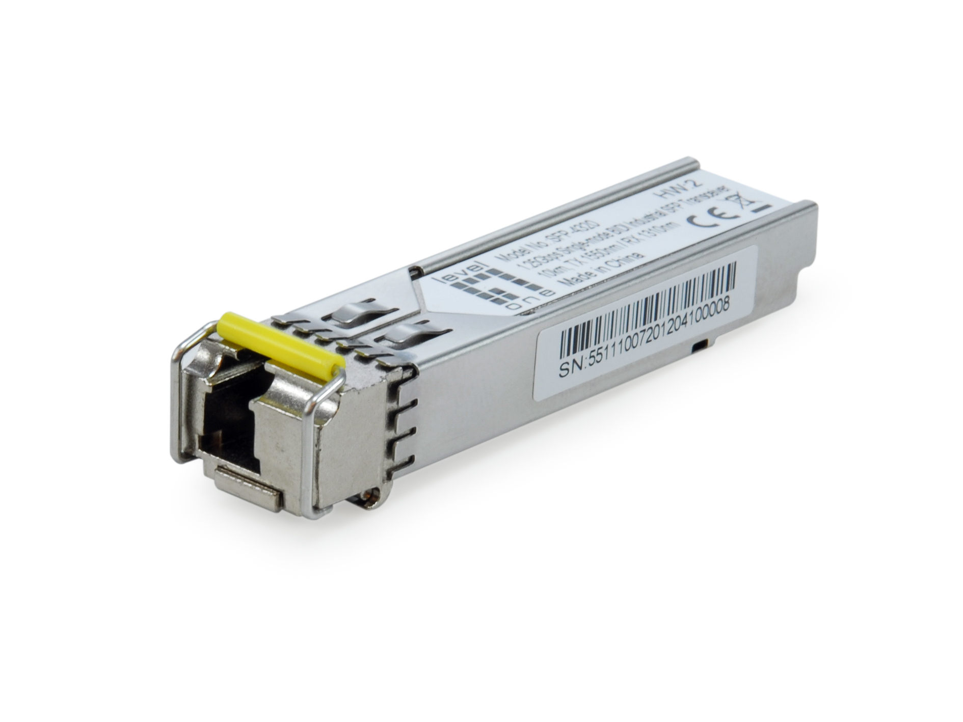 LevelOne 1.25Gbps Single-mode BIDI Industrial SFP Transceiver, 10km, TX 1550nm / RX 1310nm, -40°C to 85°C – image 1