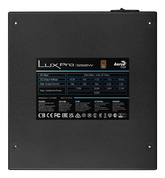 Aerocool LUXPRO550 power supply unit – image 5