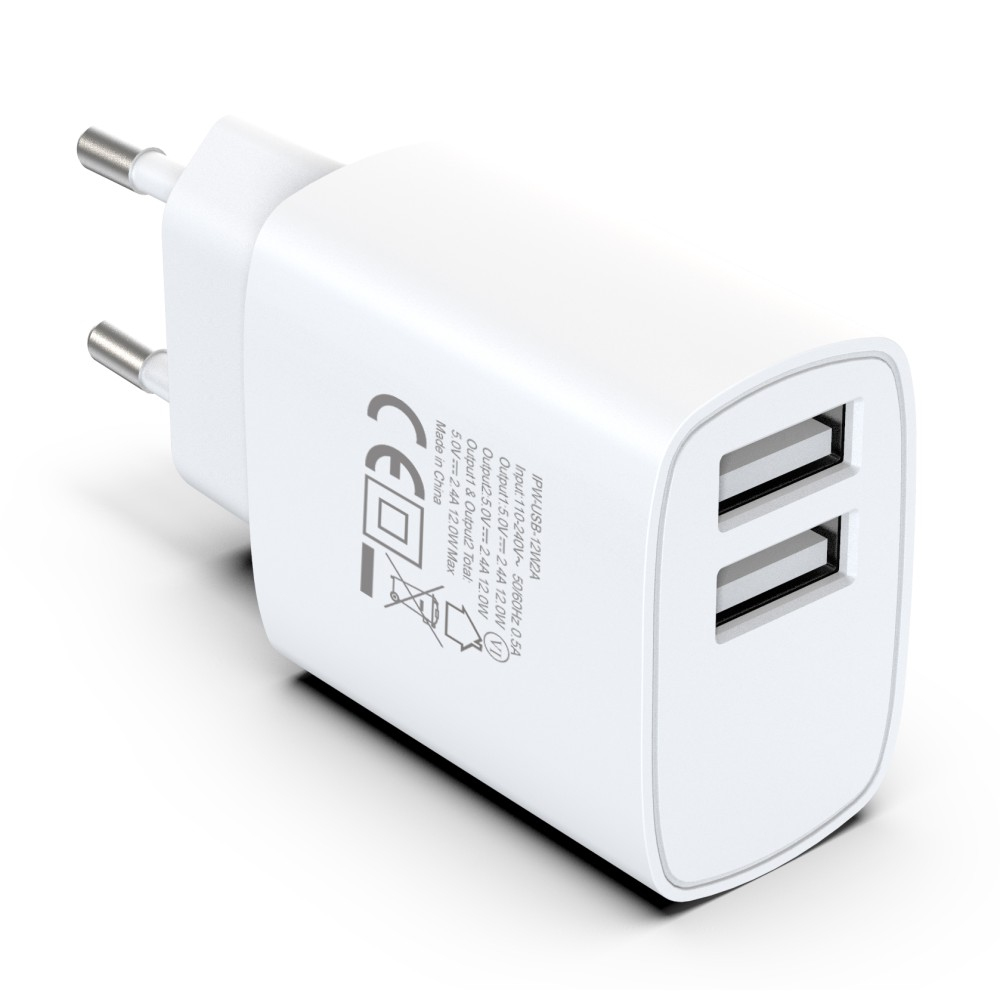 Techly IPW-USB-12W2A mobile device charger Headphones, Portable speaker, Power bank, Smartphone, Tablet White AC Indoor – image 3