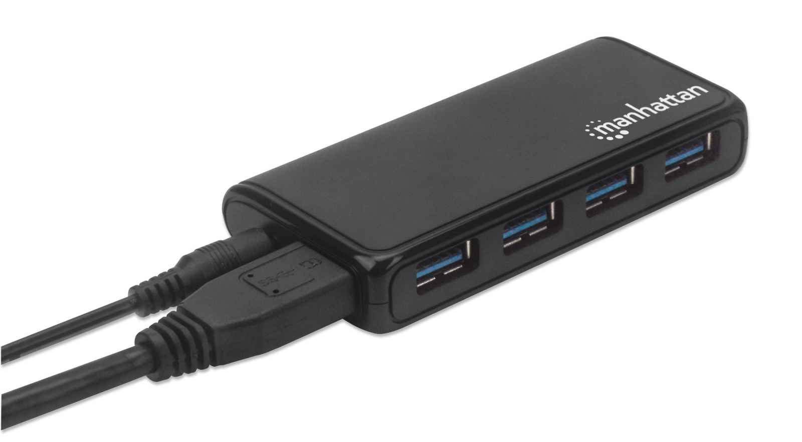 Manhattan MH USB 3.0 4 Port Hub with Extra Power (Euro 2-pin plug) – image 6