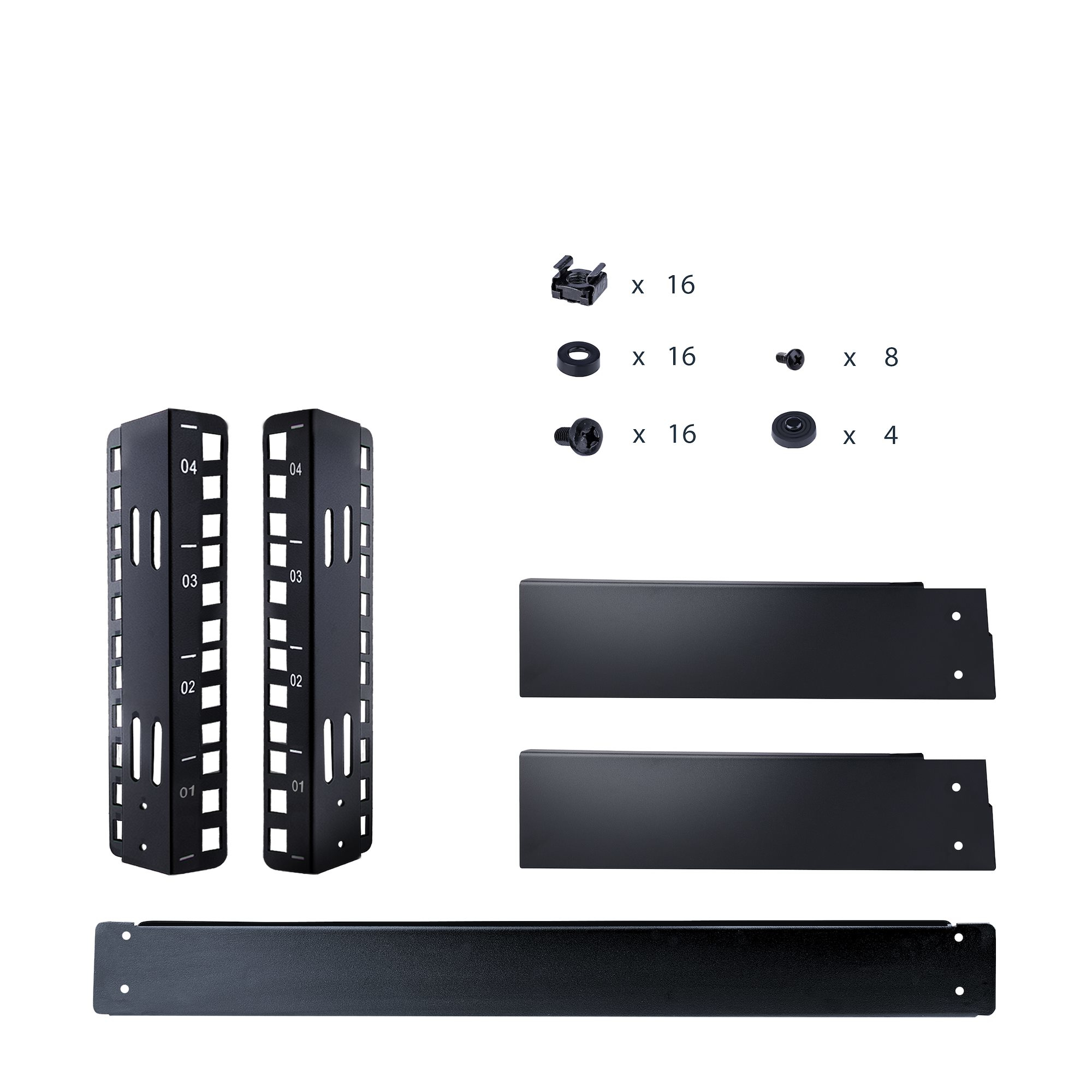 StarTech.com 4U 19" Desktop Open Frame Rack - 2 Post Free-Standing Network Rack Switch Depth for Patch Panel/Data/IT/AV/Communication/Studio/Computer Equipment – image 8