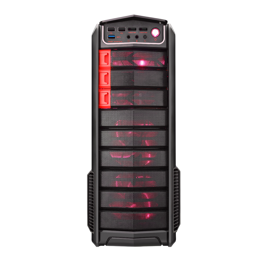 itek Defender Midi Tower Black, Red – image 2