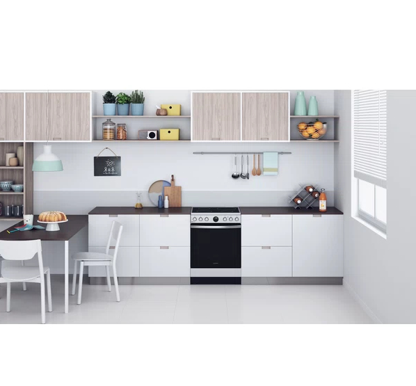 Indesit IS67V8CHX/E cooker Freestanding cooker Electric Ceramic hob Stainless steel – image 3