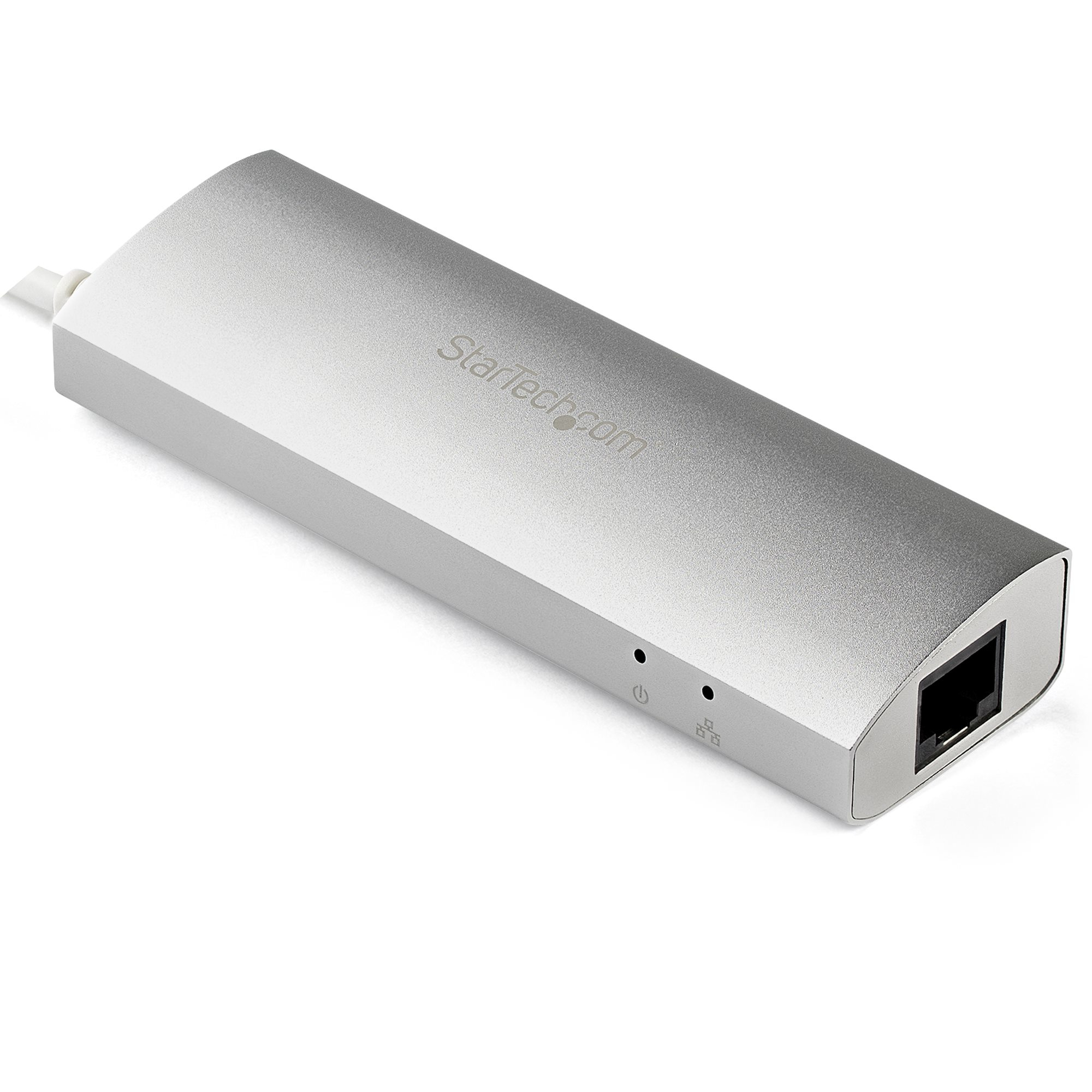 StarTech.com 3-Port USB Hub with Ethernet, USB-A Ports, Gigabit Ethernet/GbE, USB 5Gbps, Rugged Design, Bus-Powered, Portable Laptop USB 3.0 Hub – image 2