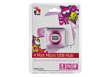 Trust 4 Port USB 2.0 Micro Hub - Pink, 4 Pack – image 3