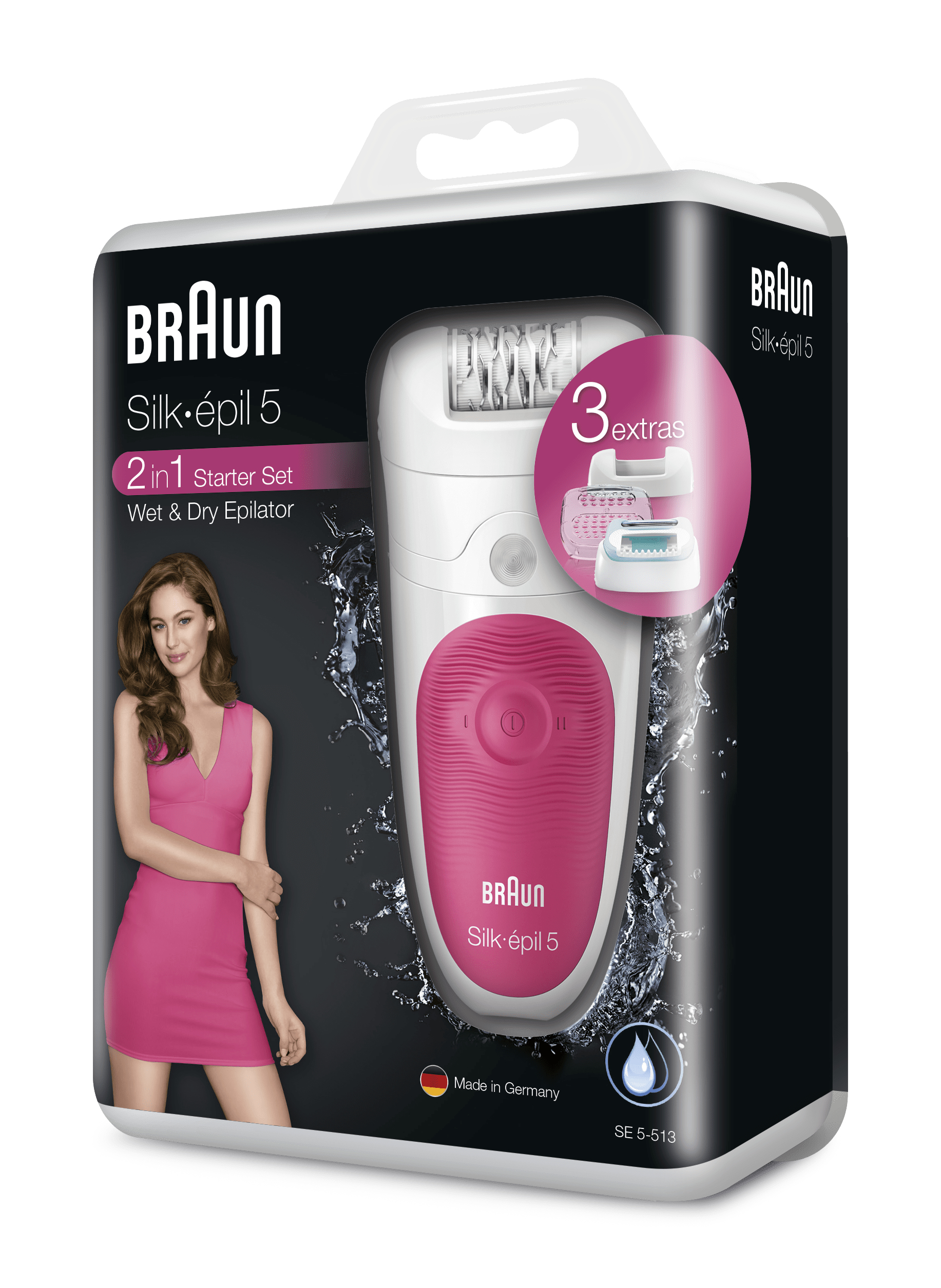 Braun Silk-épil 5 81682968 epilator 28 tweezers White, Rose – image 2