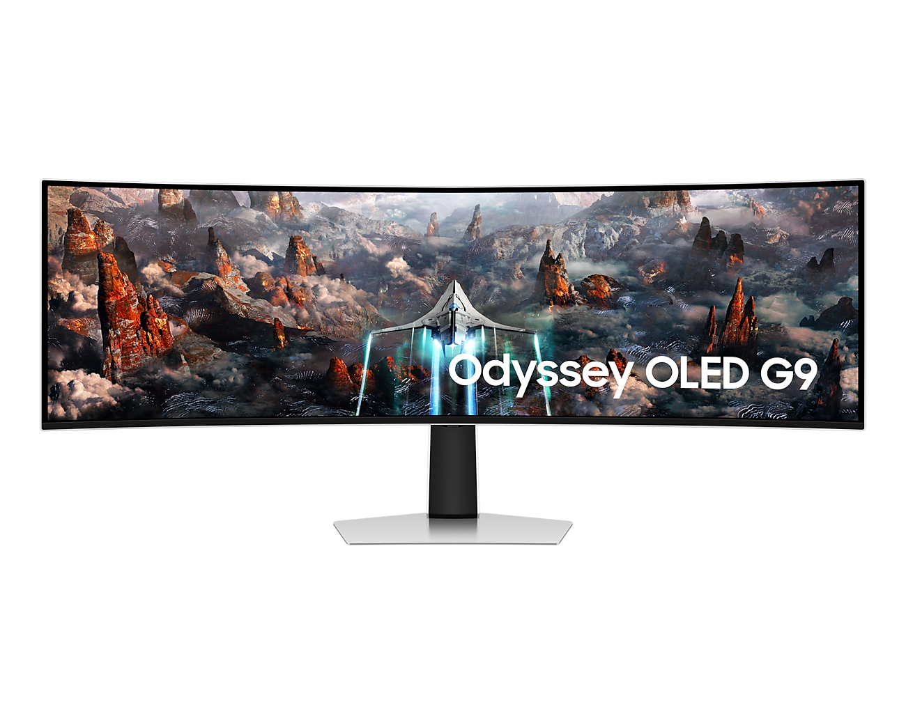 Samsung Odyssey OLED G9 S49CG934SU - G93SC Series - OLED monitor - gaming - curved - 49" - 5120 x 1440 Dual Quad HD @ 240 Hz - 250 cd/m� - 1000000:1 - DisplayHDR 400 True Black - 0.03 ms - DisplayPort, Micro HDMI, HDMI - speakers - silver