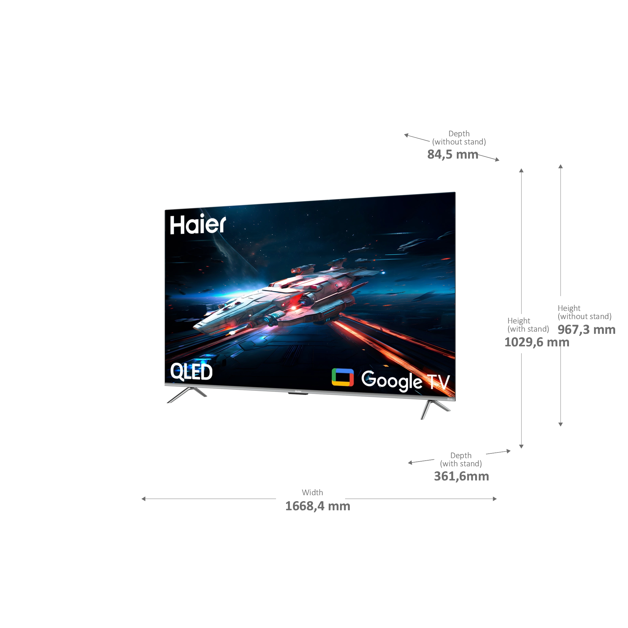TV Haier Q8 (2024) 75 QLED UHD 4K – H75Q800UX — photo 5