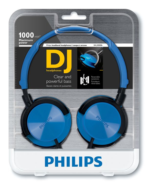 Philips SHL3000BL/28 headphones/headset Wired Head-band Music Blue – image 2