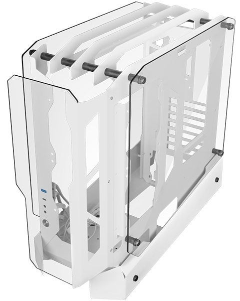 Mars Gaming MC-EDGEW Midi Tower Bianco