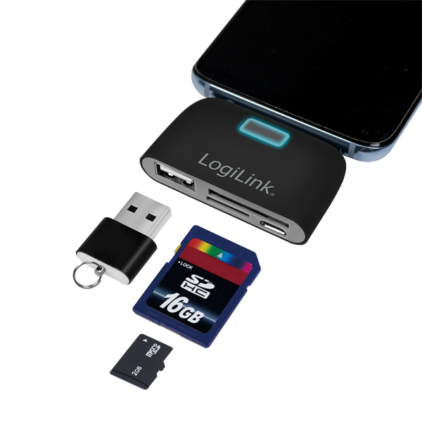 LogiLink CR0044 card reader USB 2.0 Type-C Black, Grey – image 5