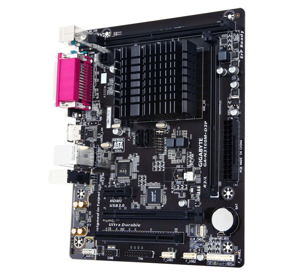 GIGABYTE GA-N3160M-D3P motherboard micro ATX – image 1