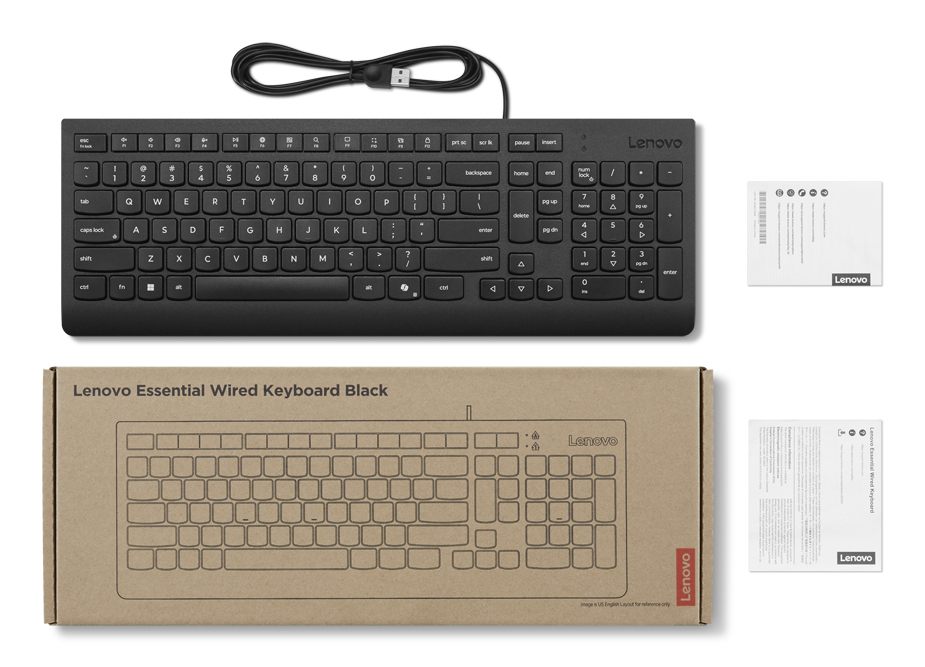 Lenovo 4Y41R64647 Tastatur Heimbüro USB Deutsch Schwarz