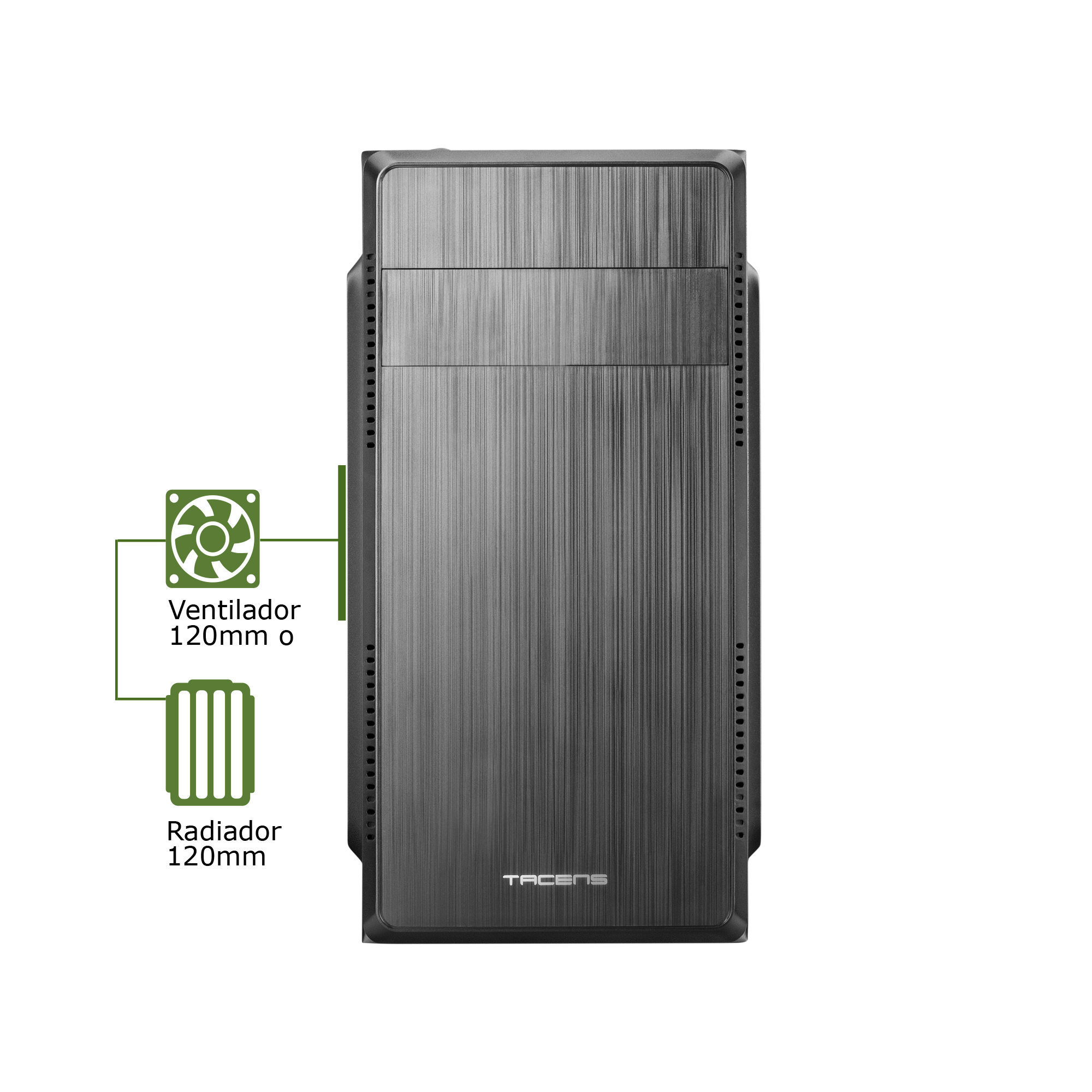 Tacens Anima ACM500 Micro ATX PC Compact Case USB 3.0 Aluminium PC Power Supply – image 6