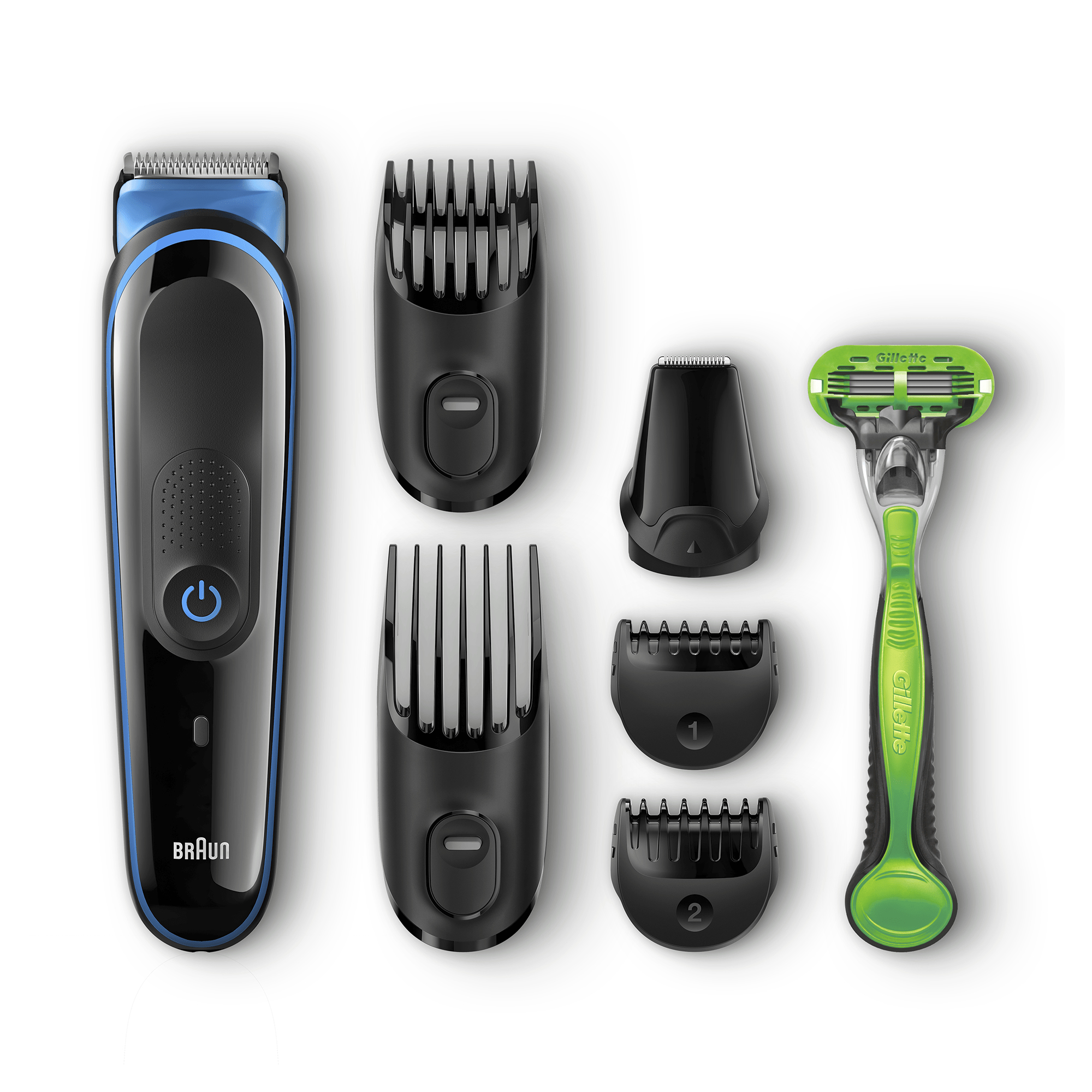 Braun Multigroomer 8-in-1 All-in-one trimmer MGK3042, Beard Trimmer & Hair Clipper, Black/Blue – image 1