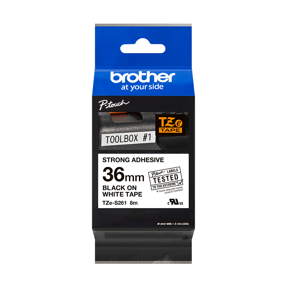 Cinta Brother TZES261 - Texto Negro sobre Fondo Blanco - 36mm x 8mts. - TZES261 Cinta Brother TZES261 - Texto Negro sobre Fondo Blanco - 36mm x 8mts. - TZES261