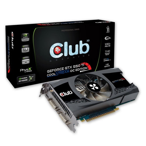 CLUB3D CGNX-XT55024O graphics card NVIDIA GeForce GTX 550 Ti