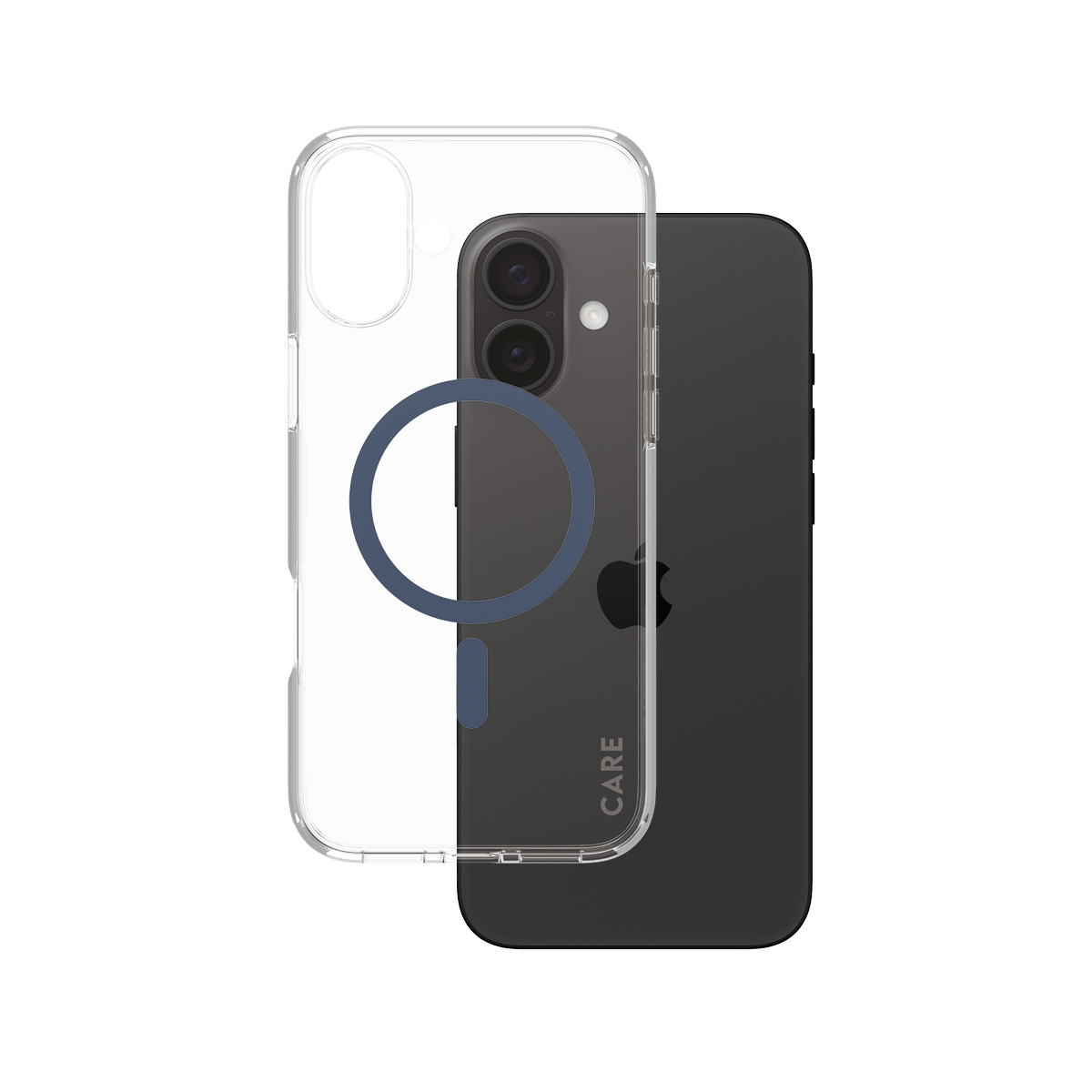 PanzerGlass CARE™ by ® Urban Combat Case Transparent w. Blue MagSafe iPhone 16 Plus