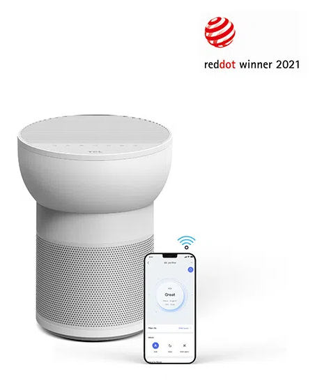 TCL Breeva A2 Series, A2WWK, Smart HEPA Air Purifier and Humidifier With Wi-Fi & Voice Control, 24 m² rooms