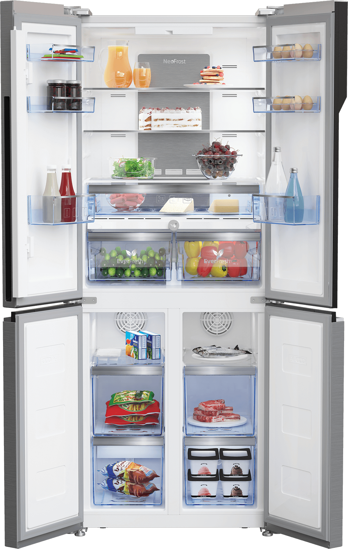 Beko GNE480E20ZXP side-by-side refrigerator Freestanding – image 3
