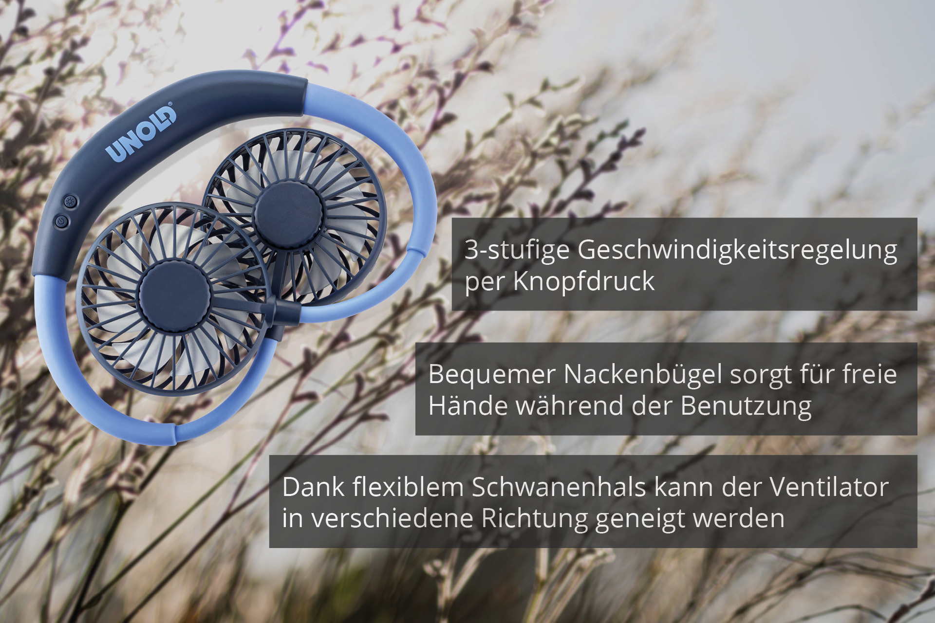 Unold Neck Fan Breezy Blue – image 3