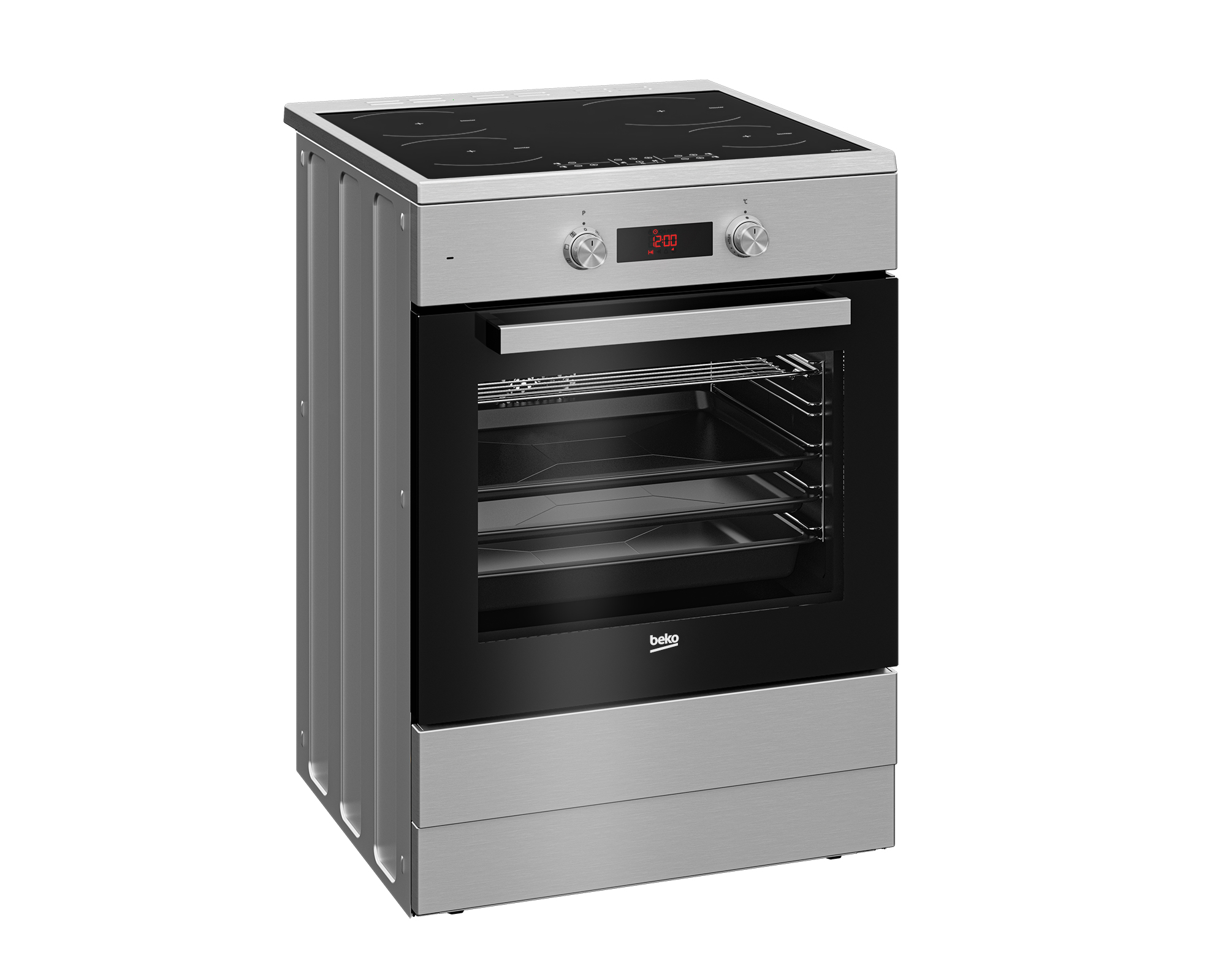 Beko FSM89302GXS cooker Freestanding cooker Electric Zone induction hob Stainless steel – image 2
