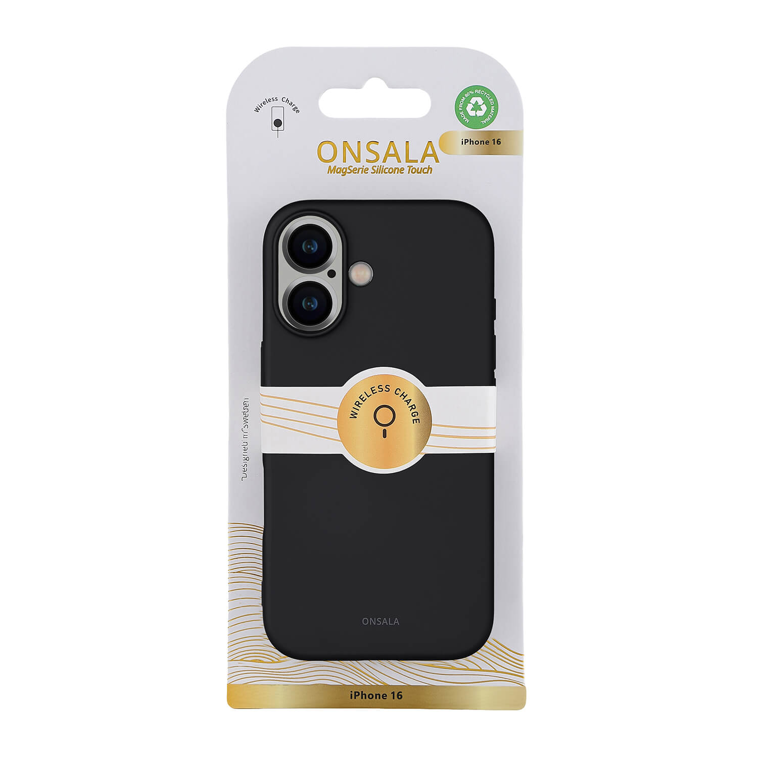 Onsala Phone Case with Silicone Feel Black - iPhone 16 – image 2