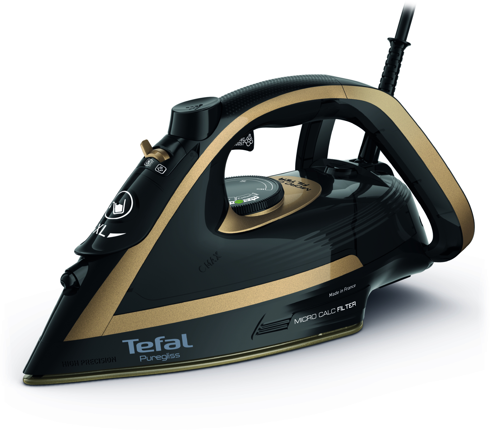 Tefal Puregliss FV8064 Dry & Steam iron Durilium AirGlide Autoclean soleplate
