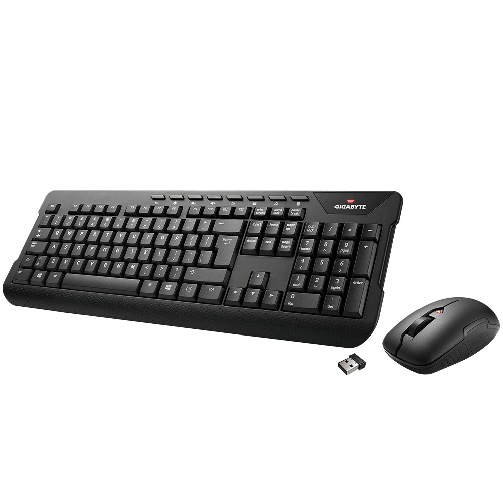 GIGABYTE KM7590 keyboard Mouse included Home USB Black