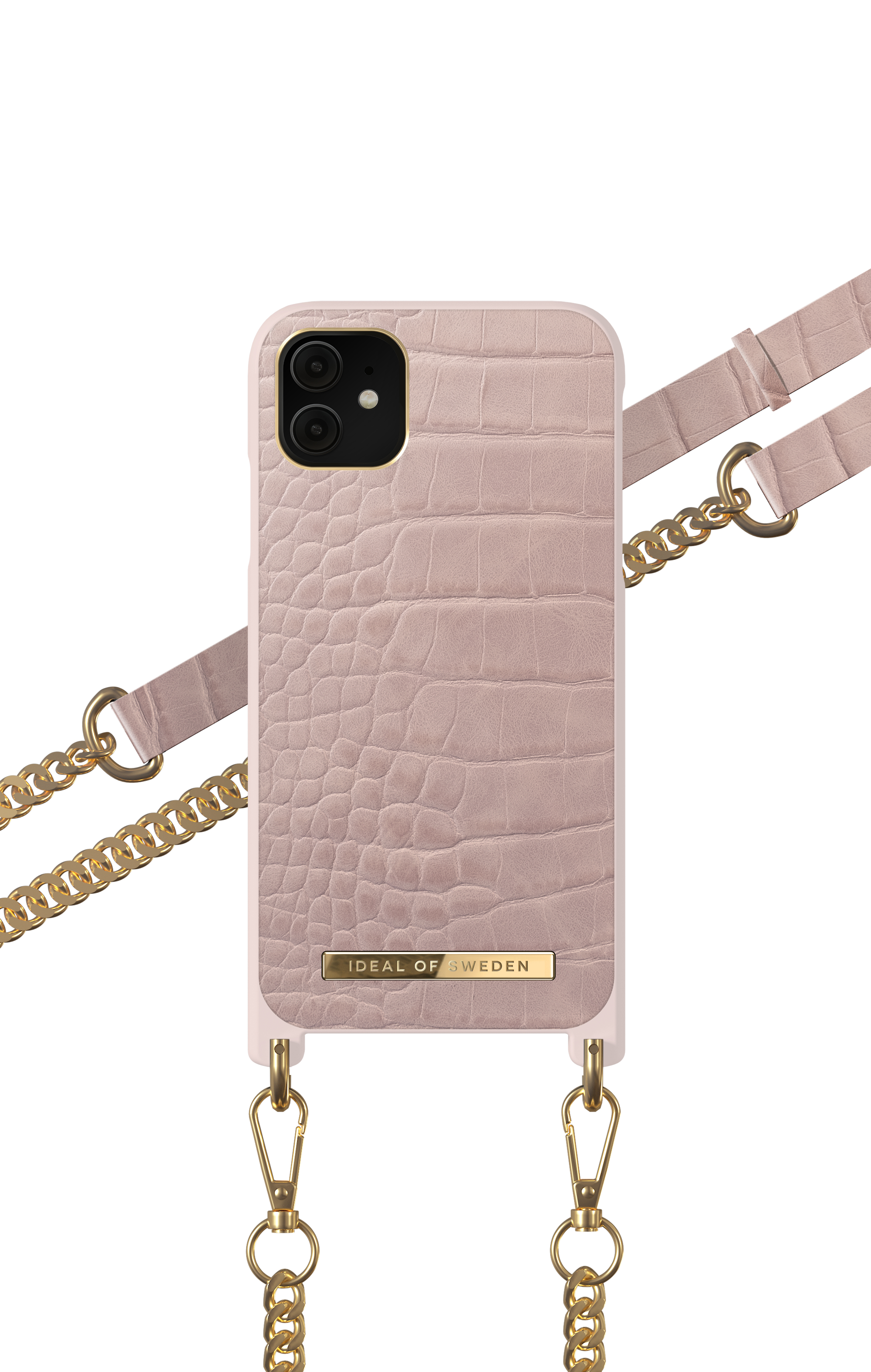 iDeal of Sweden Necklace Case iPhone 11/XR Misty Rose Croco – image 4