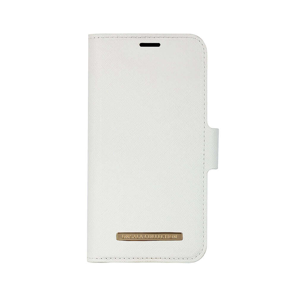 Onsala Wallet Case iPhone 12 Mini Saffiano White – image 1