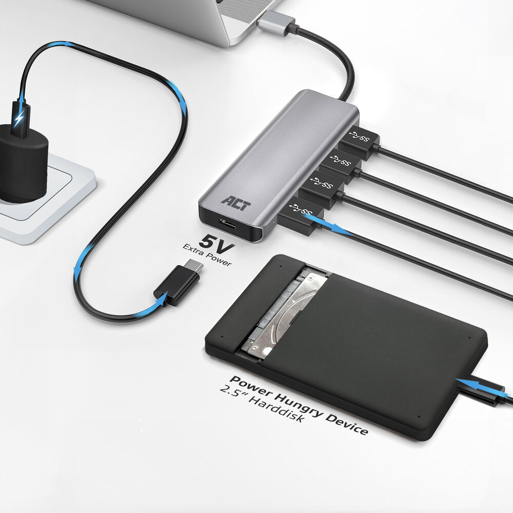 ACT USB-A hub 3.0, 4 port USB-A – image 5