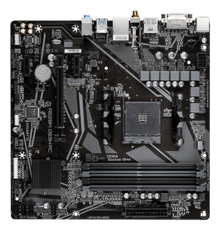 Tarjeta Madre Gigabyte A520M DS3H AC - Socket AM4 - 4xDDR4 - 2133/3733/4400MHz - DisplayPort - DVI-D - HDMI - M.2 - USB 3.2/2.0 - Micro ATX - A520M DS3H AC Tarjeta Madre Gigabyte A520M DS3H AC - Socket AM4 - 4xDDR4 - 2133/3733/4400MHz - DisplayPort - DVI-D - HDMI - M.2 - USB 3.2/2.0 - Micro ATX - A520M DS3H AC