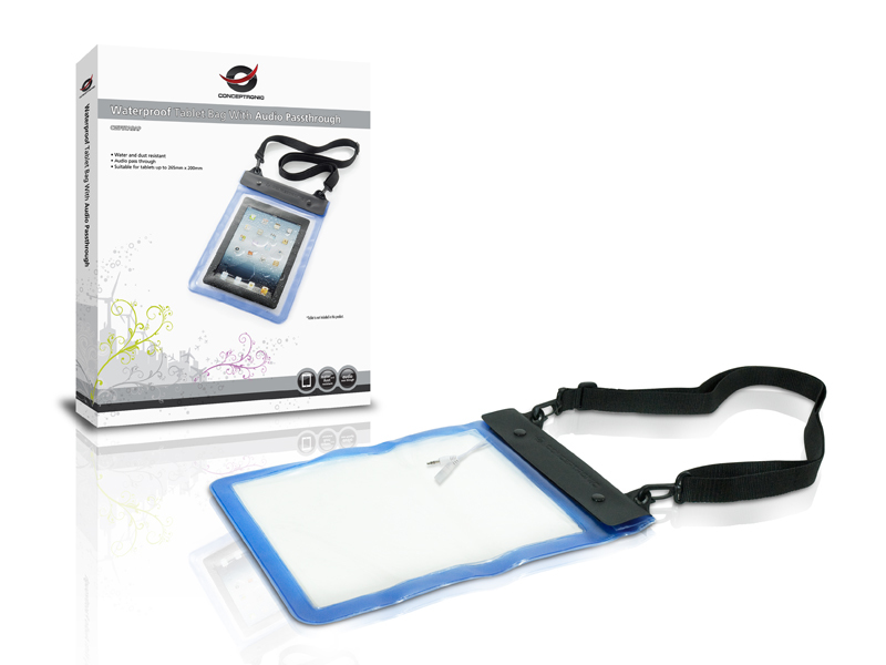 Conceptronic Waterproof Tablet Bag With Audio Passthrough – image 6