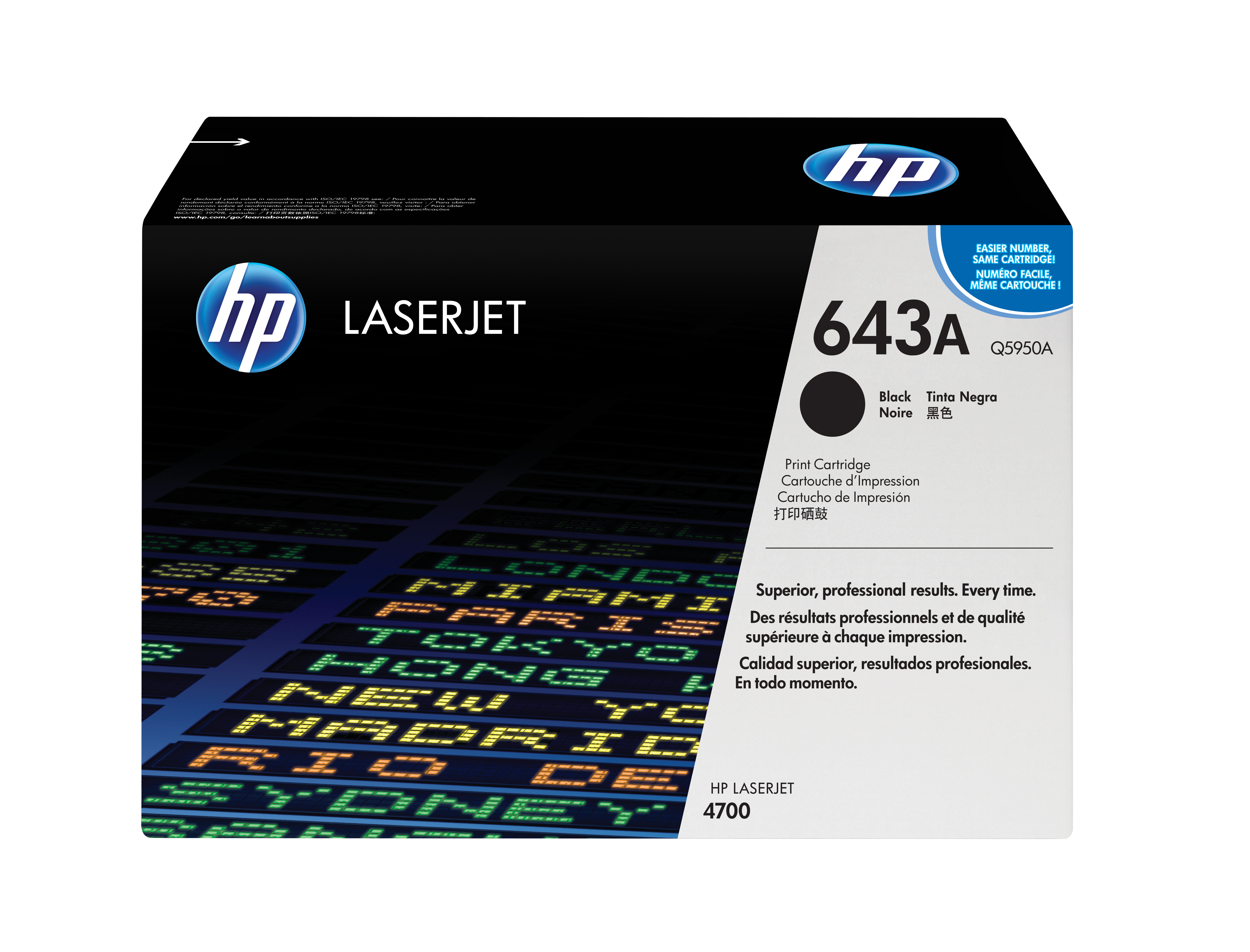 HP 643A, alkuperäinen musta LaserJet-värikasetti