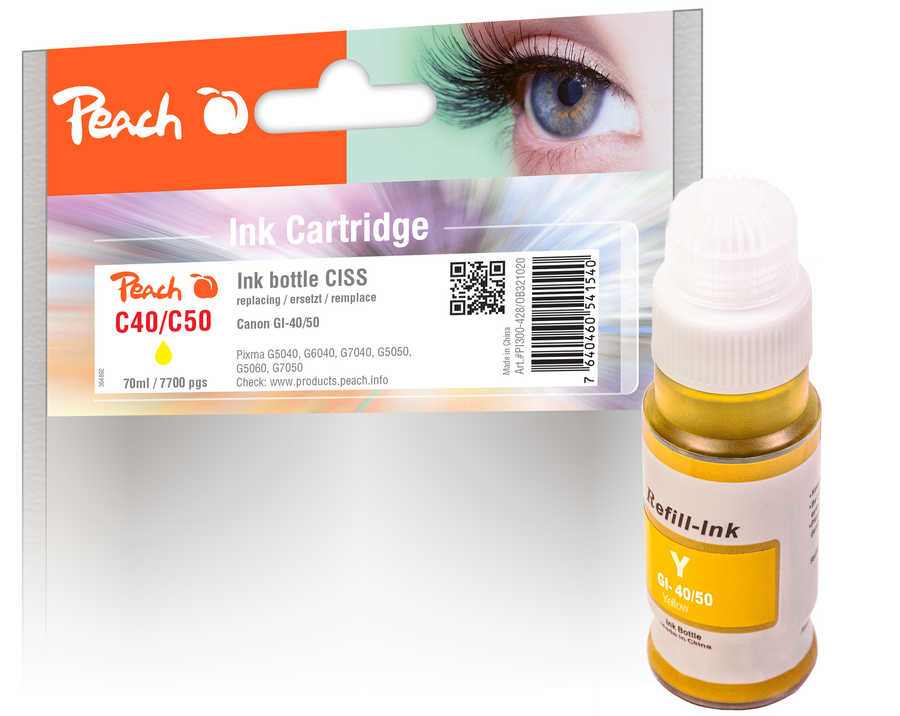 Peach PI100-428 ink cartridge 1 pc(s) Compatible Yellow
