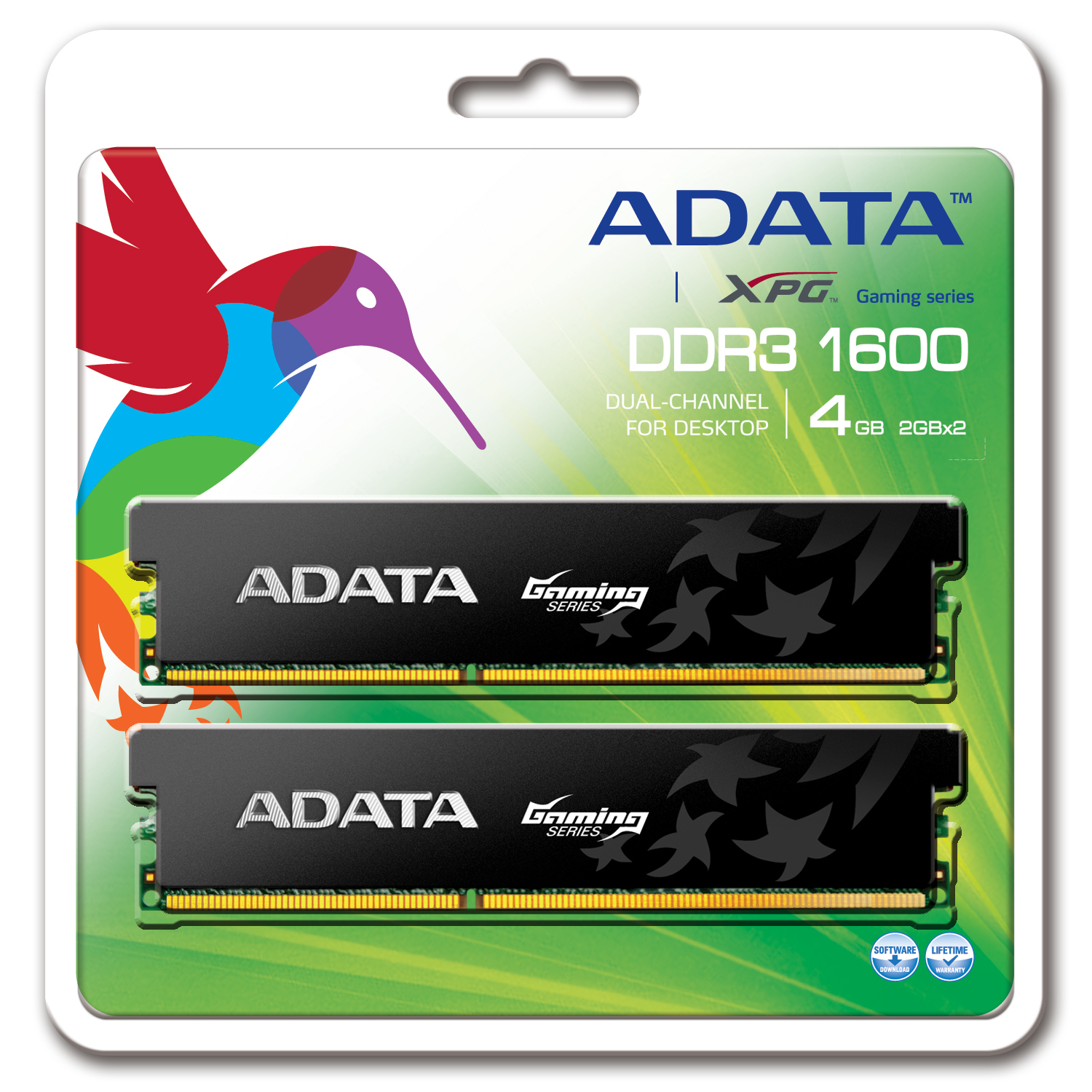 ADATA XPG Gaming Series, DDR3, 1600 MHz, CL9, 4GB (2GB x 2) – image 2