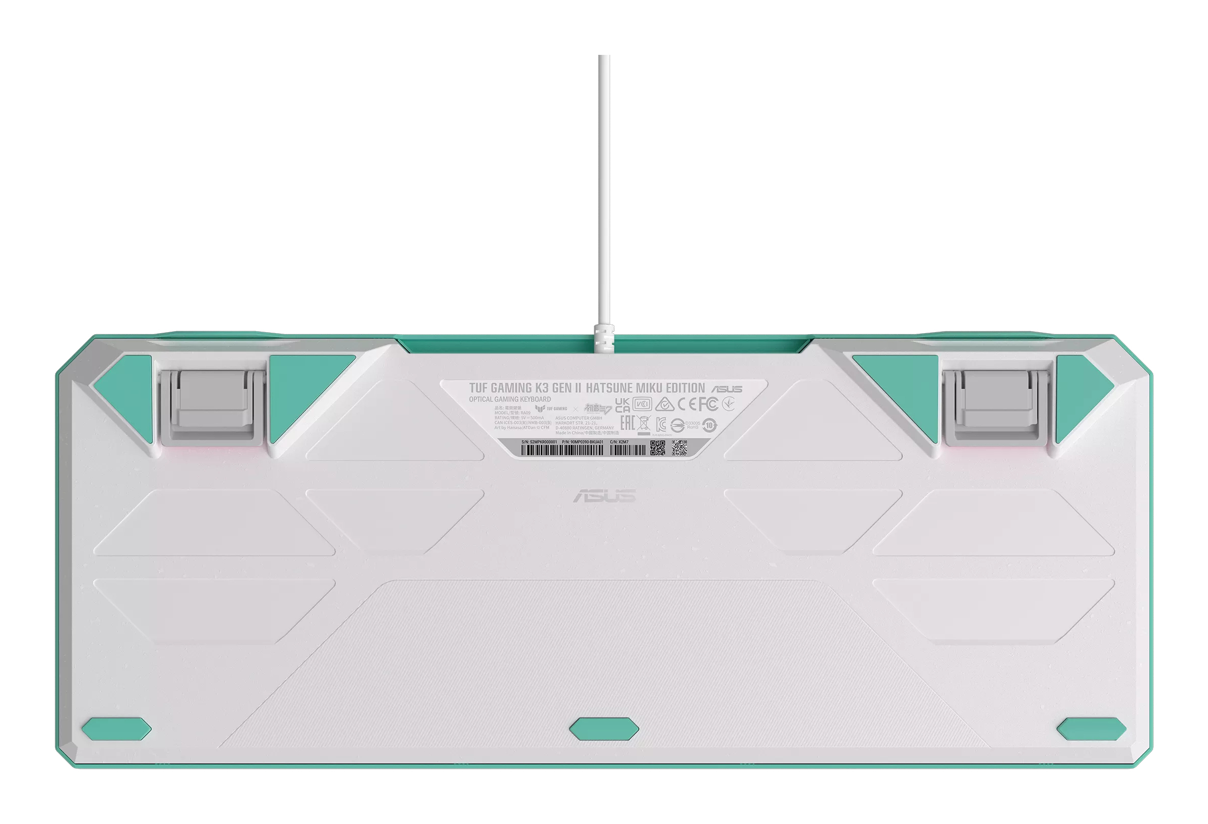 ASUS TUF Gaming K3 Gen II Hatsune Miku Edition tastiera USB Multicolore