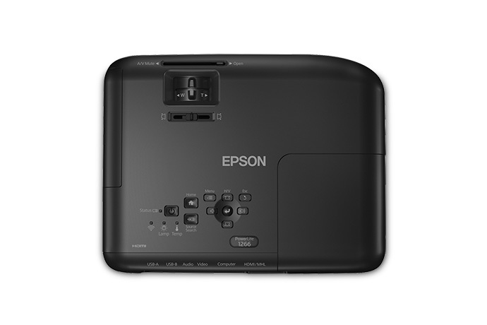 Epson PowerLite 1266 Standard throw projector 3600 ANSI lumens 3LCD WXGA (1280x800) Black – image 3