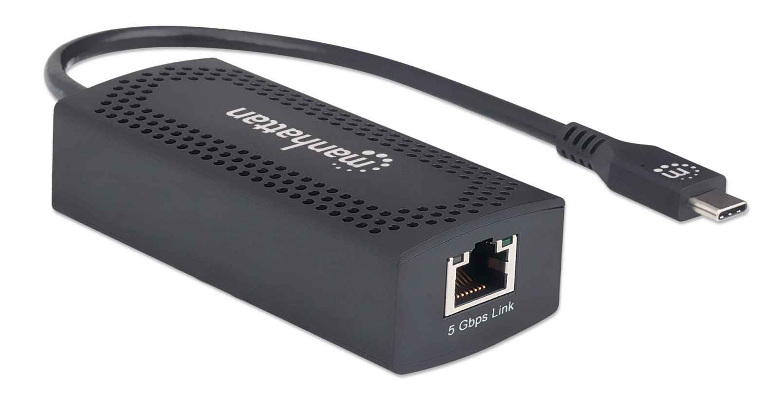 Manhattan USB-C to 5GBASE-T Gigabit (10/100/1000 Mbps & 5 Gbps) RJ45 Network Adapter, 5 Gbps (USB 3.2 Gen1 aka USB 3.0), SuperSpeed USB, Multi-Gigabit Ethernet, – image 2