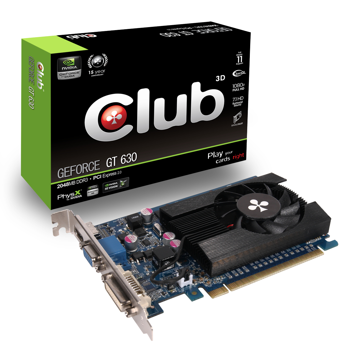 CLUB3D GeForce GT 630 2048MB DDR3