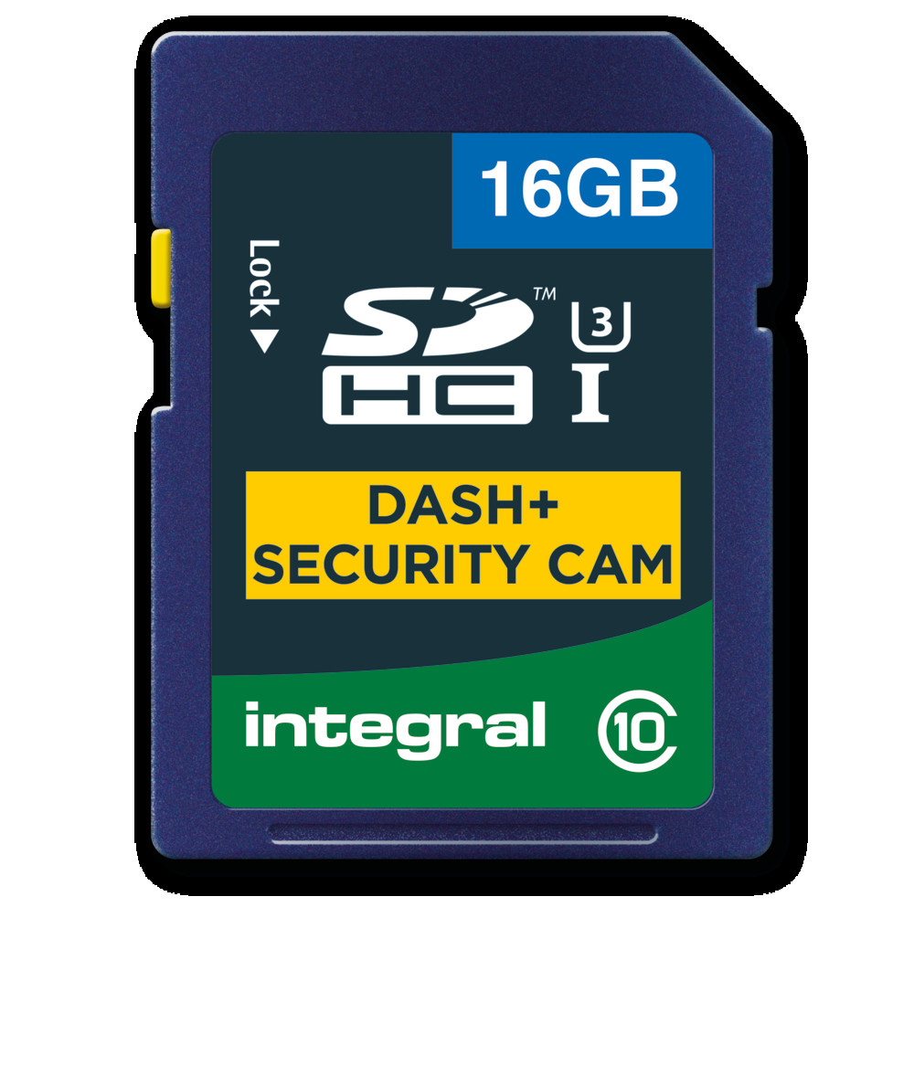 Integral 16GB SD CARD SDHC CL10 R-95 W-90 MB/S DUALBOX DASH & SECURITY CAMERA OPTIMISED, HIGH ENDURANCE MLC FLASH