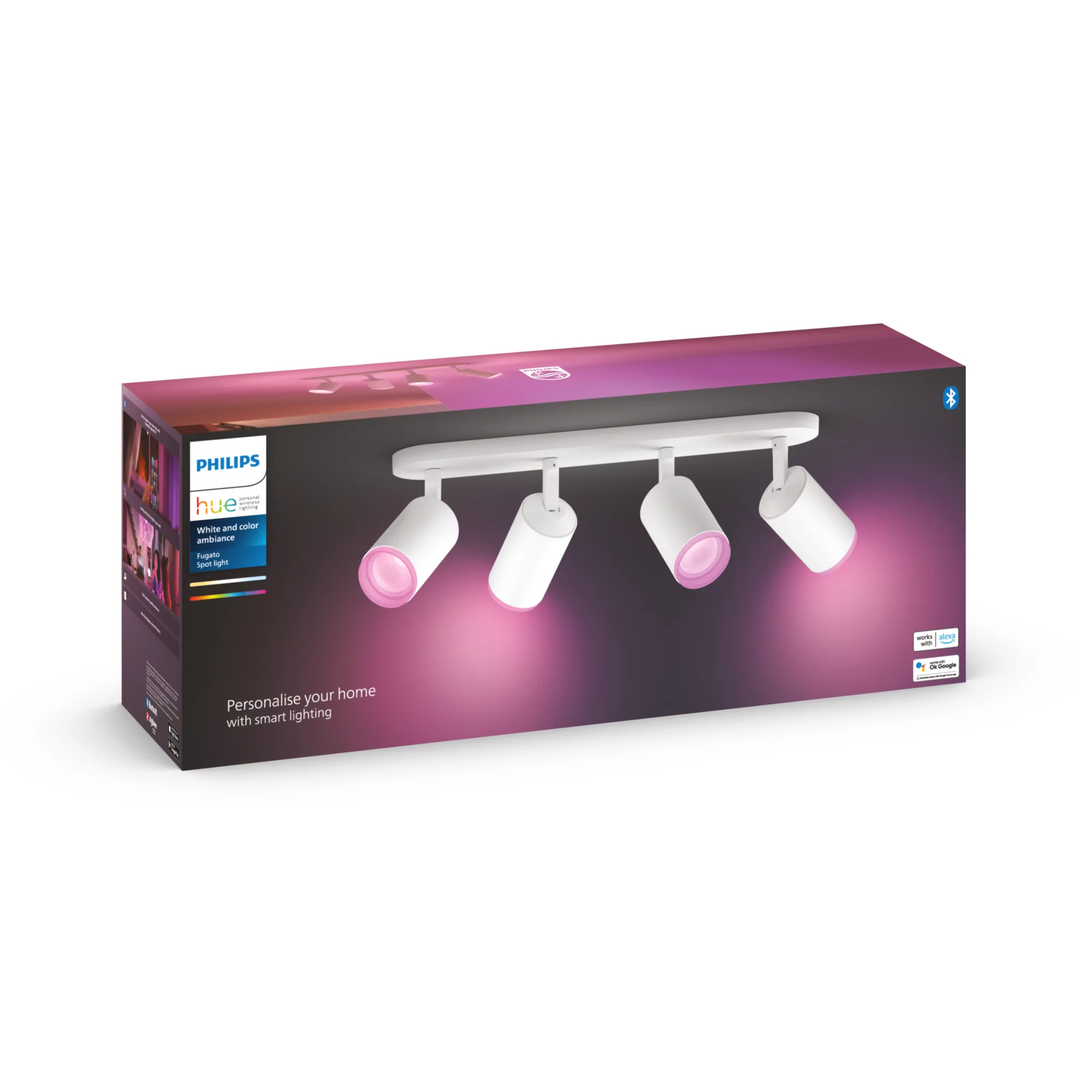 Philips by Signify Philips Hue White and colour ambience Fugato quadruple spotlight – image 5