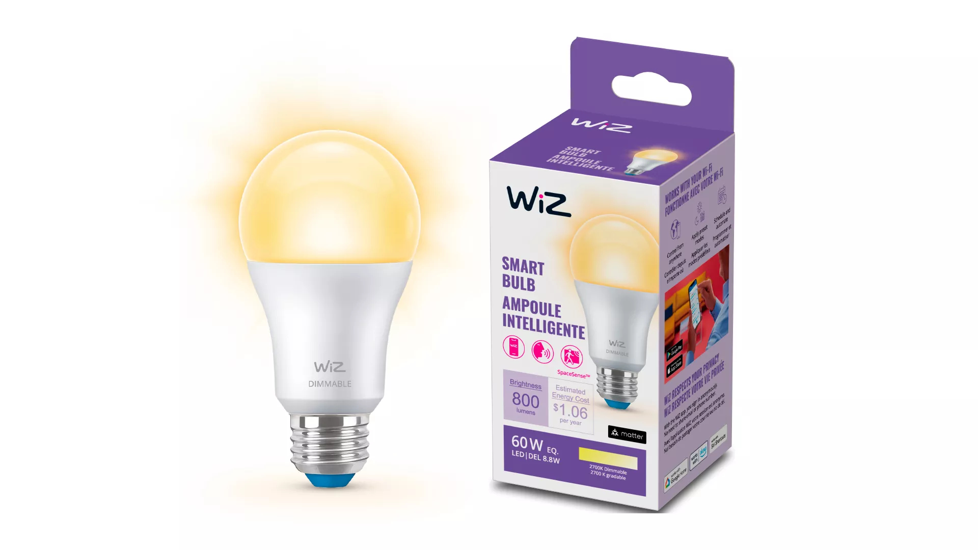 WiZ 046677603540 smart lighting Smart bulb Wi-Fi/Bluetooth – image 2