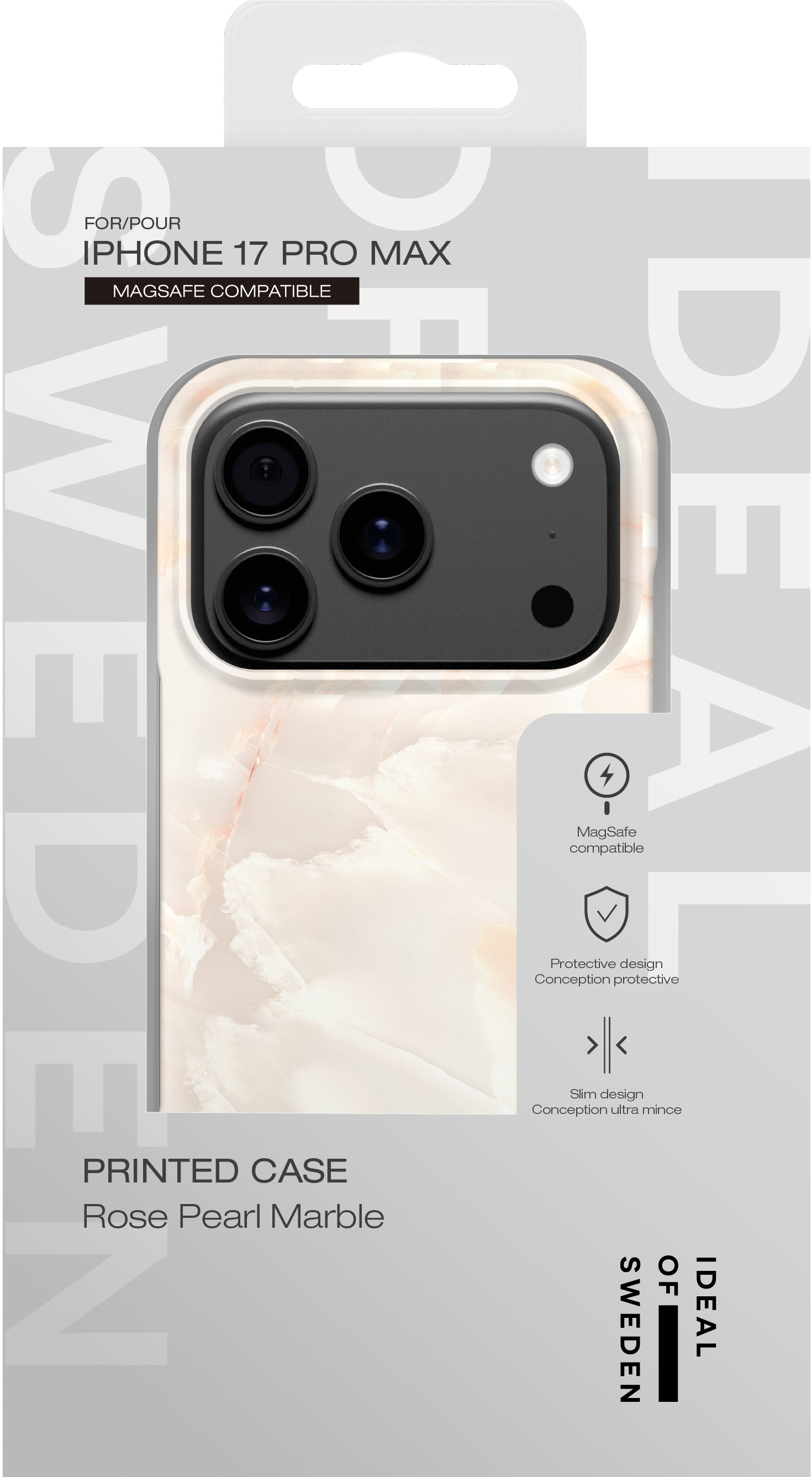 iDeal of Sweden Printed Case MagSafe iPhone 17 Pro Max Rose Pearl Marble – image 4