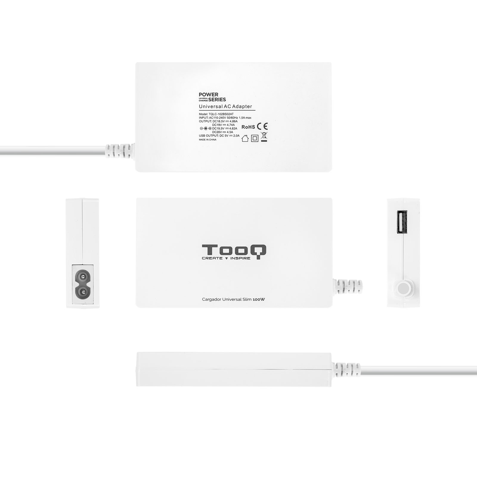 TooQ TQLC-102BS02AT mobile device charger Universal White DC Indoor – image 4