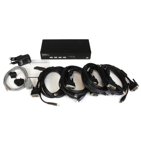 StarTech.com 4 Port USB DVI KVM Switch with DDM Fast Switching Technology and Cables – image 4
