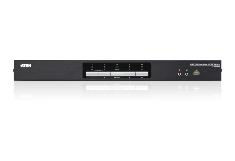 ATEN 4-Port USB DVI Dual-View KVM Switch with Audio & USB 2.0 Hub (KVM cables included) – image 3